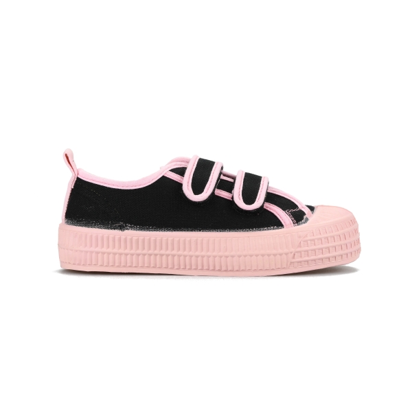 Novesta S.M.Kid Velcro 60 Blk / 333 Pnk Kids' Sneakers Black / Pink | 3ITQTw9rZIL